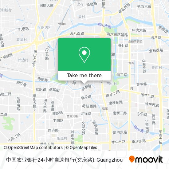 中国农业银行24小时自助银行(文庆路) map