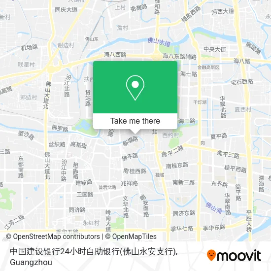 中国建设银行24小时自助银行(佛山永安支行) map