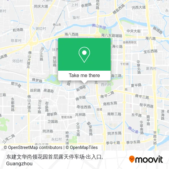东建文华尚领花园首层露天停车场-出入口 map