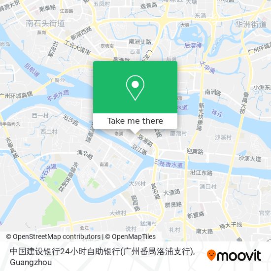 中国建设银行24小时自助银行(广州番禺洛浦支行) map