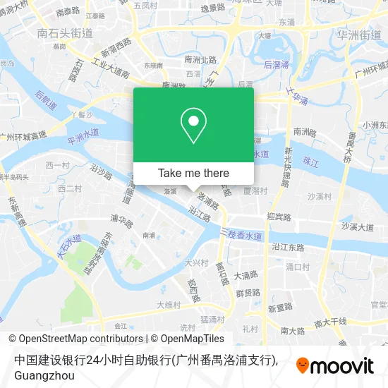 中国建设银行24小时自助银行(广州番禺洛浦支行) map
