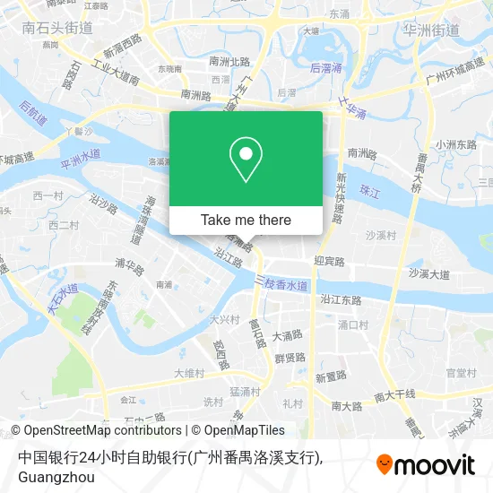 中国银行24小时自助银行(广州番禺洛溪支行) map