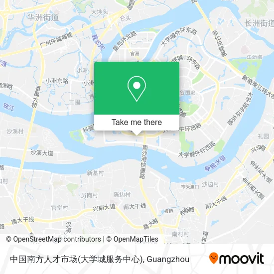 中国南方人才市场(大学城服务中心) map