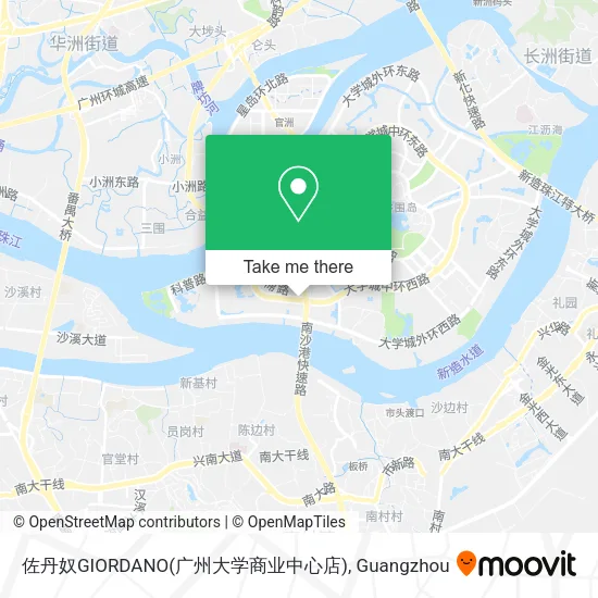 佐丹奴GIORDANO(广州大学商业中心店) map