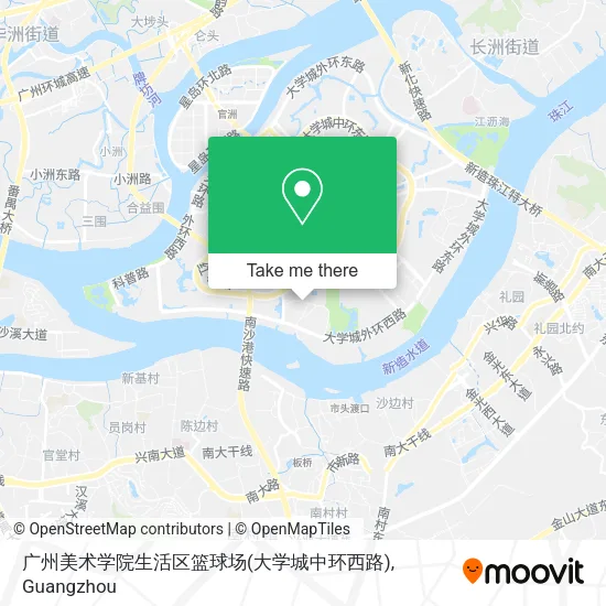 广州美术学院生活区篮球场(大学城中环西路) map