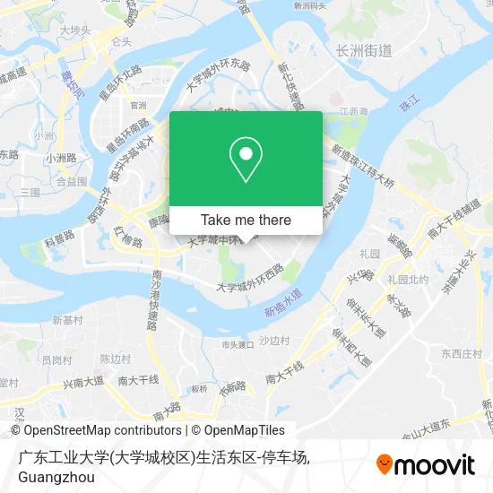 广东工业大学(大学城校区)生活东区-停车场 map