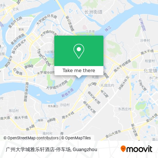 广州大学城雅乐轩酒店-停车场 map