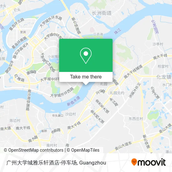广州大学城雅乐轩酒店-停车场 map