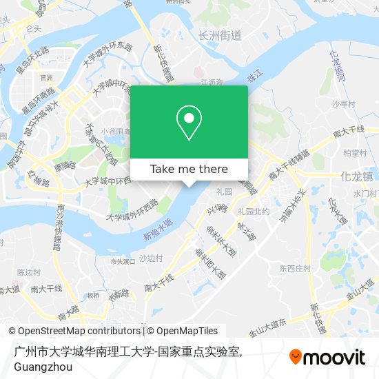 广州市大学城华南理工大学-国家重点实验室 map
