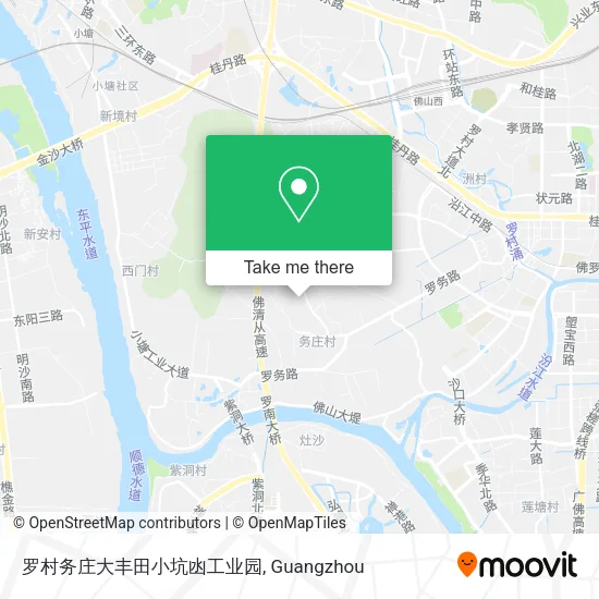罗村务庄大丰田小坑凼工业园 map