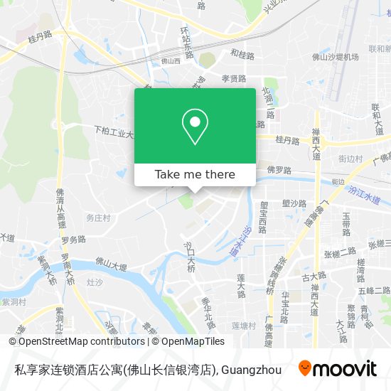 私享家连锁酒店公寓(佛山长信银湾店) map