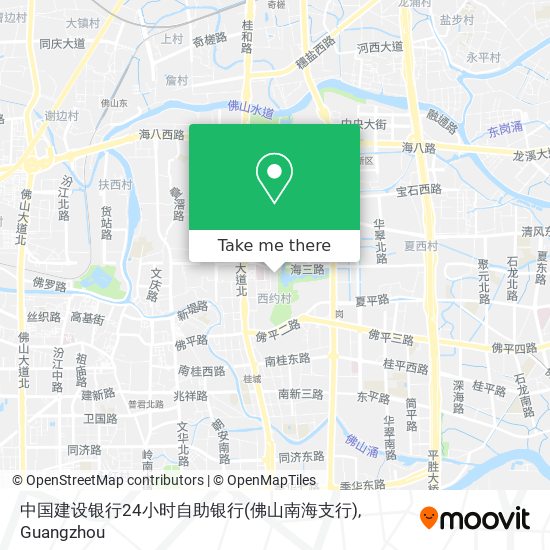 中国建设银行24小时自助银行(佛山南海支行) map