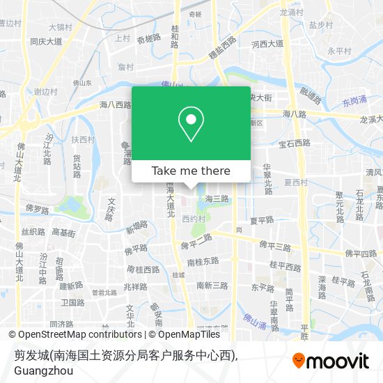 剪发城(南海国土资源分局客户服务中心西) map