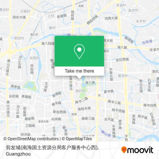剪发城(南海国土资源分局客户服务中心西) map