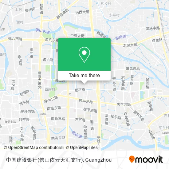 中国建设银行(佛山依云天汇支行) map