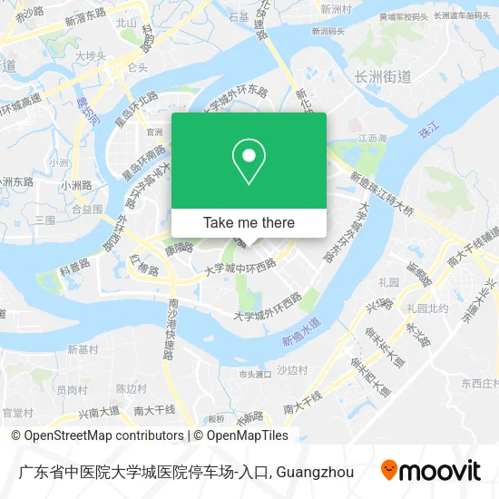 广东省中医院大学城医院停车场-入口 map