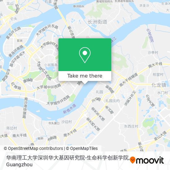 华南理工大学深圳华大基因研究院-生命科学创新学院 map