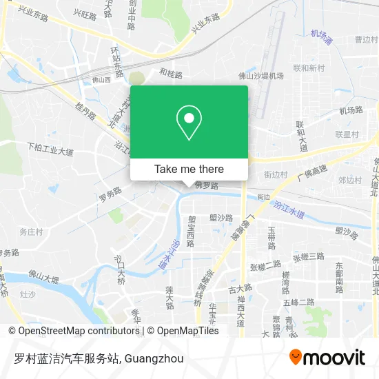 罗村蓝洁汽车服务站 map