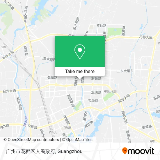 广州市花都区人民政府 map