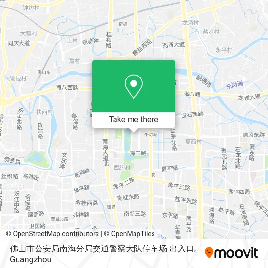 佛山市公安局南海分局交通警察大队停车场-出入口 map