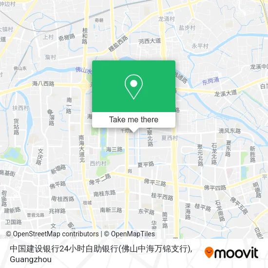中国建设银行24小时自助银行(佛山中海万锦支行) map