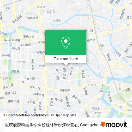 重庆酸辣粉面条珍珠粉桂林米粉河粉云吞 map