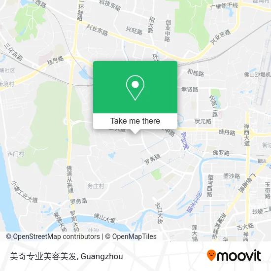 美奇专业美容美发 map