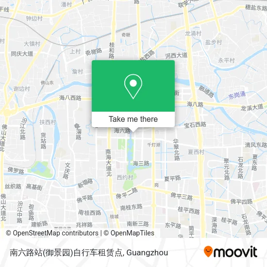 南六路站(御景园)自行车租赁点 map