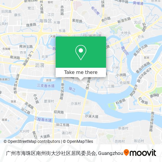 广州市海珠区南州街大沙社区居民委员会 map