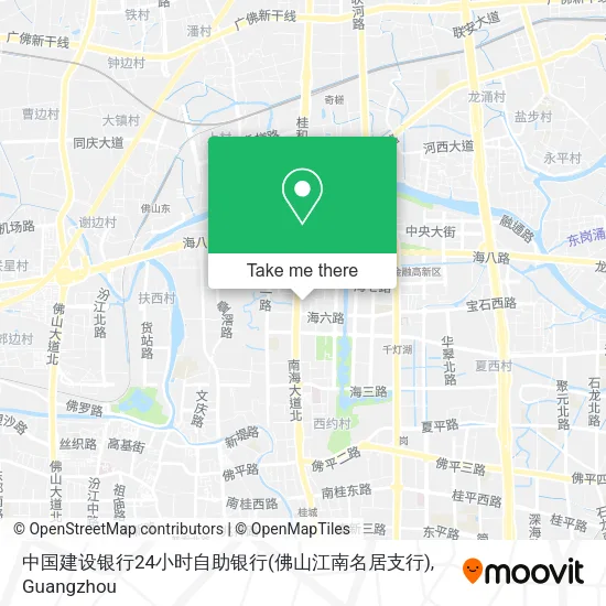 中国建设银行24小时自助银行(佛山江南名居支行) map