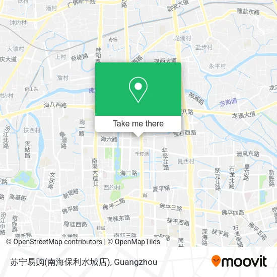 苏宁易购(南海保利水城店) map