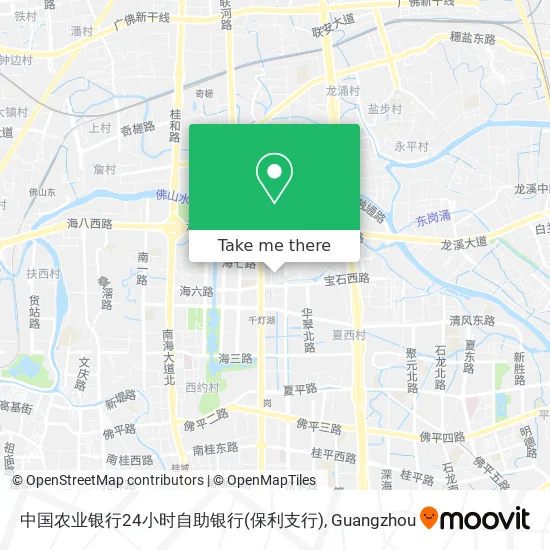 中国农业银行24小时自助银行(保利支行) map