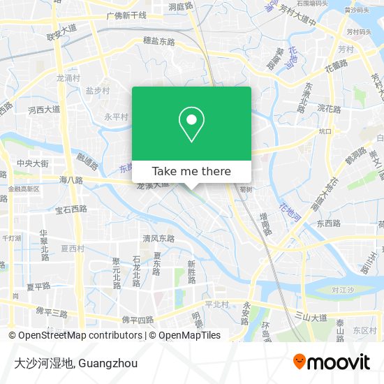 大沙河湿地 map