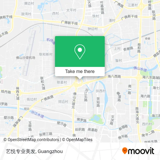 艺悦专业美发 map