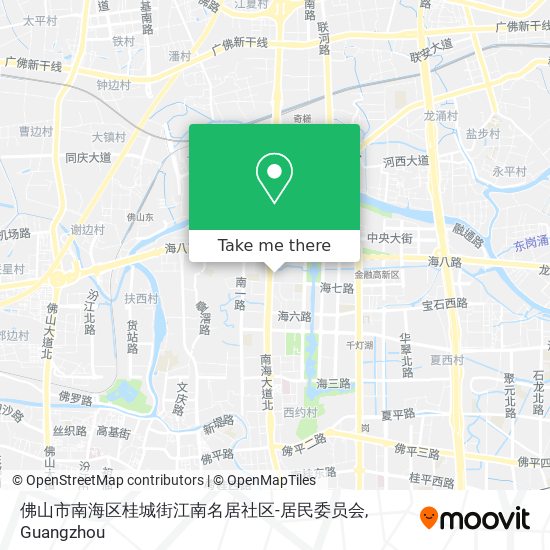 佛山市南海区桂城街江南名居社区-居民委员会 map