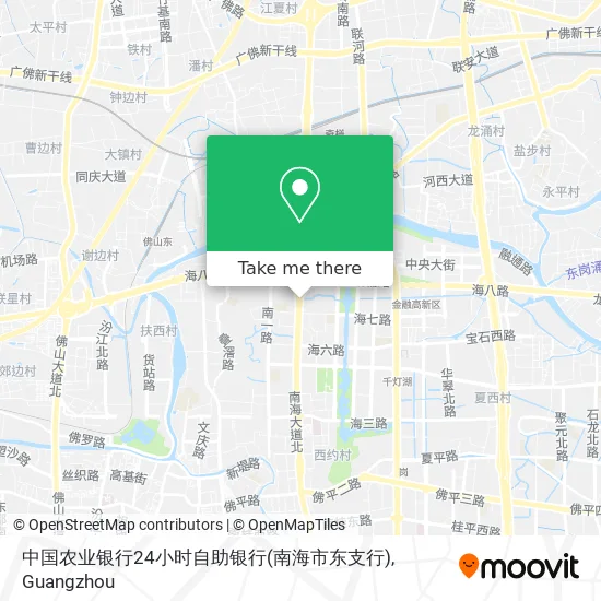 中国农业银行24小时自助银行(南海市东支行) map