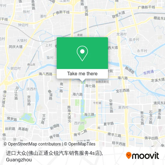 进口大众(佛山正通众锐汽车销售服务4s店) map