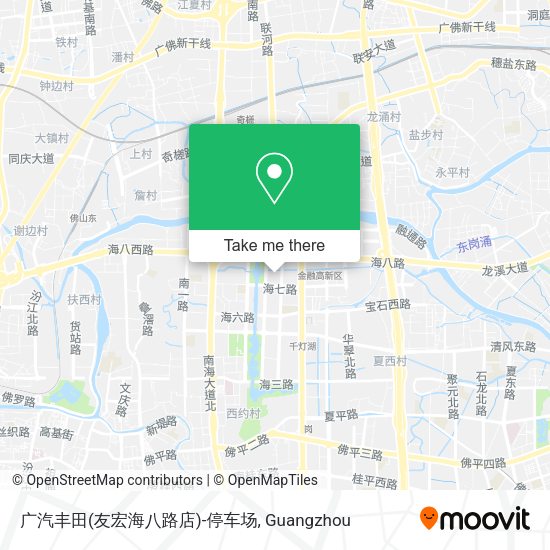 广汽丰田(友宏海八路店)-停车场 map