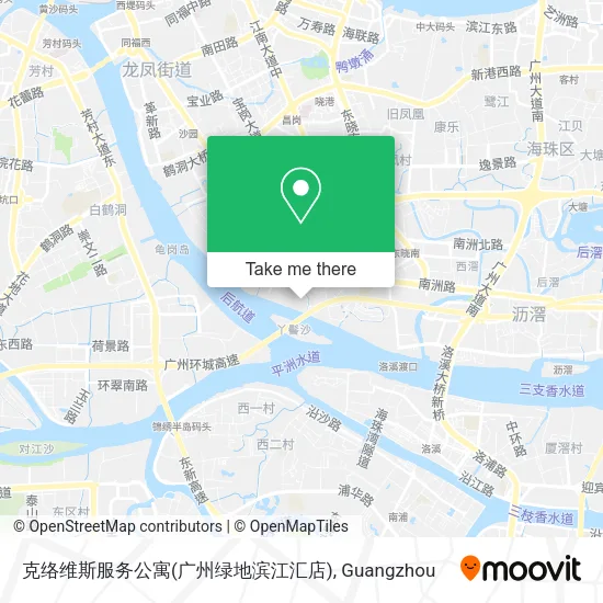 克络维斯服务公寓(广州绿地滨江汇店) map