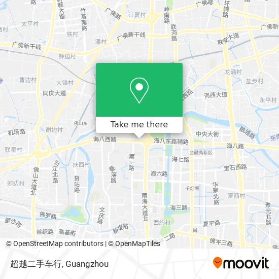 超越二手车行 map