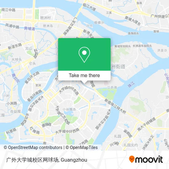 广外大学城校区网球场 map