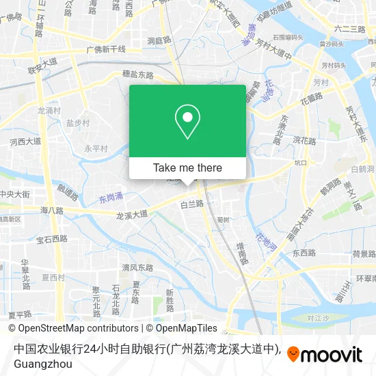 中国农业银行24小时自助银行(广州荔湾龙溪大道中) map