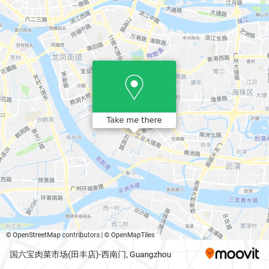 国六宝肉菜市场(田丰店)-西南门 map
