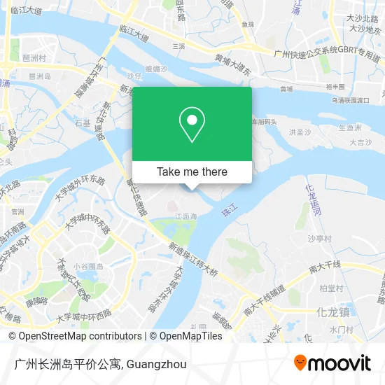 广州长洲岛平价公寓 map