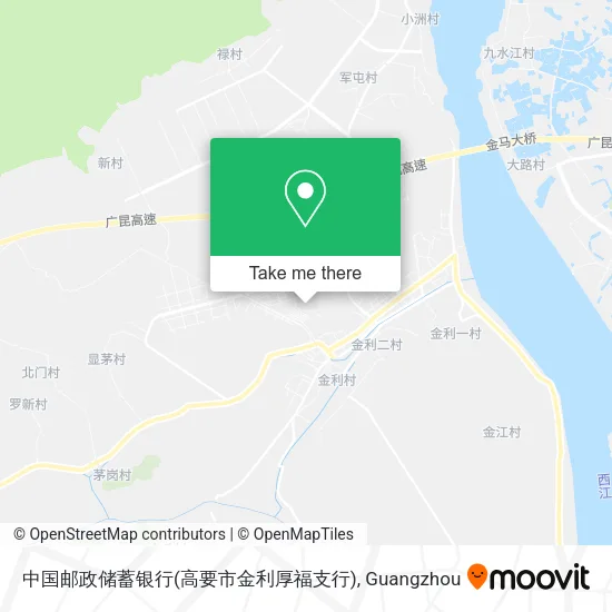 中国邮政储蓄银行(高要市金利厚福支行) map