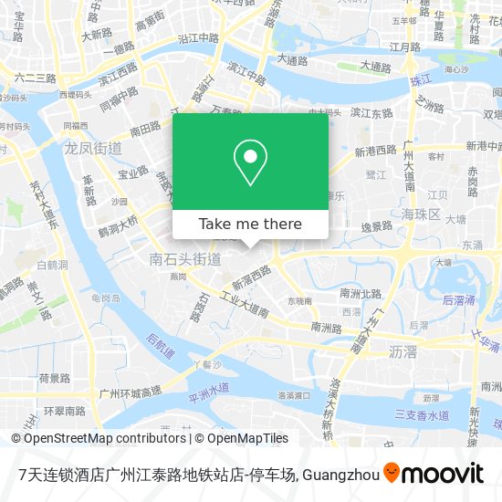 7天连锁酒店广州江泰路地铁站店-停车场 map