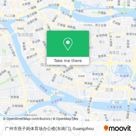 广州市燕子岗体育场办公楼(东南门) map