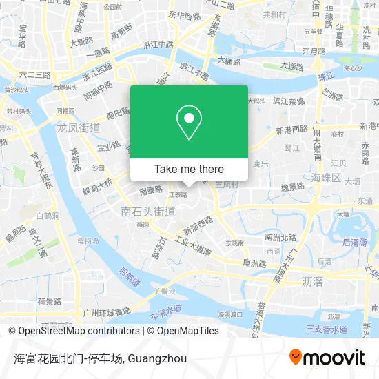 海富花园北门-停车场 map