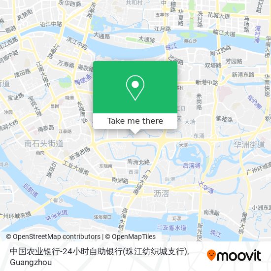 中国农业银行-24小时自助银行(珠江纺织城支行) map