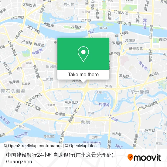 中国建设银行24小时自助银行(广州逸景分理处) map